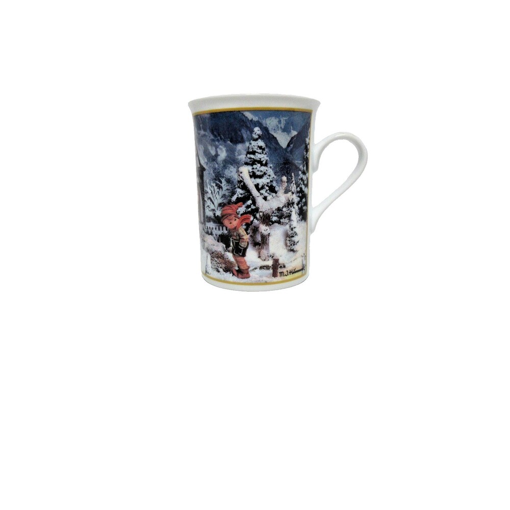 M.J. Hummel November Winter Scene Mug Collectible (Ride into Christmas)